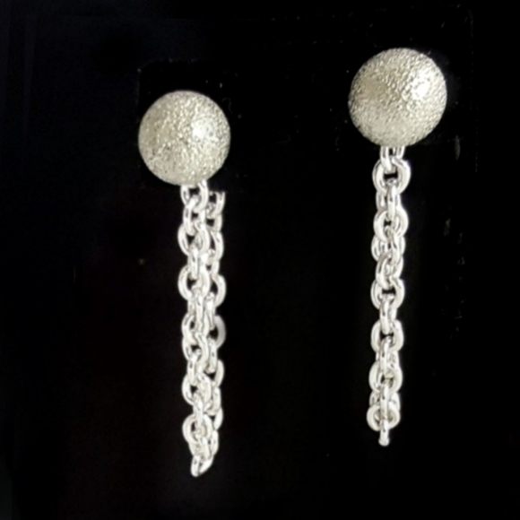 New Edgy Ball & Chain Earrings - Picture 3 of 3